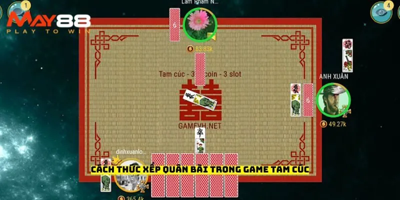 Cách thức xếp quân bài trong game tam cúc