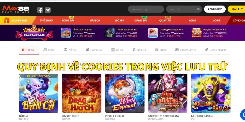 Quy định về cookies trong việc lưu trữ