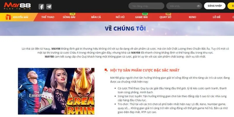 Tầm nhìn và sứ mệnh của nhà cái May88