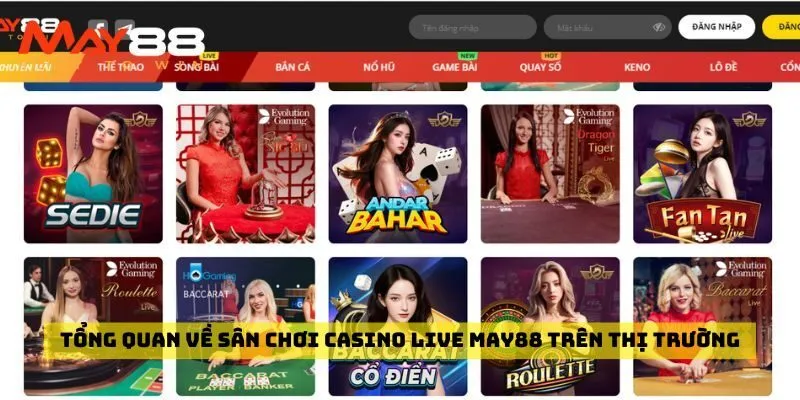 Tổng quan về sân chơi casino live May88 trên thị trường